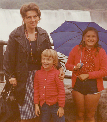 Magdalena with her daughters, Jana and Katarina. 